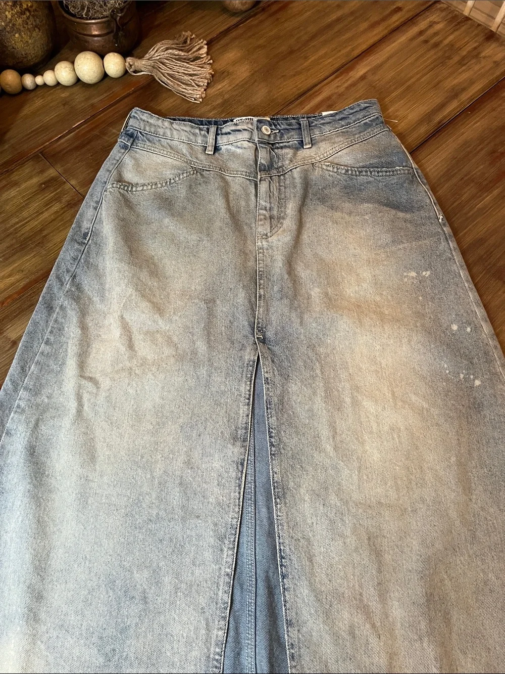 New WE THE PEOPLE Come as you are Denim Maxi Skirt Sz 8
